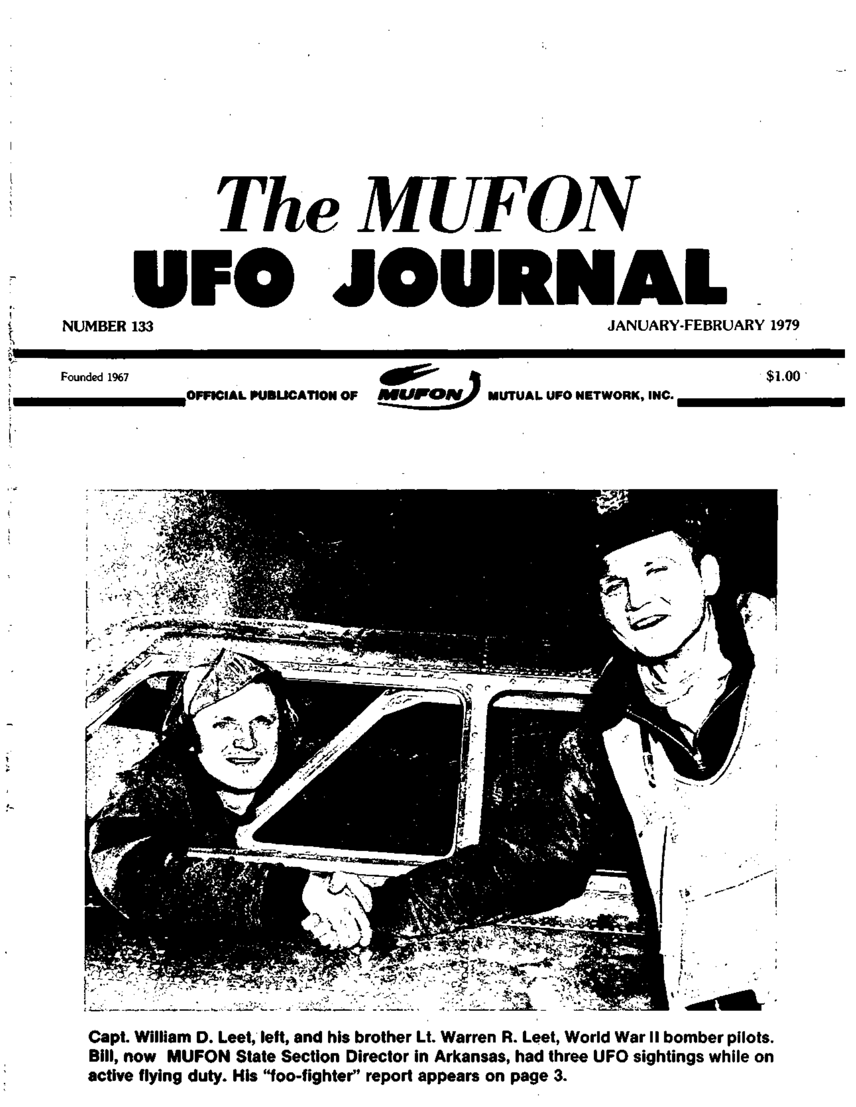 Complete text and images from the MUFON UFO Journal - 1979 1.-2. January_February issue of the MUFON UFO Journal.